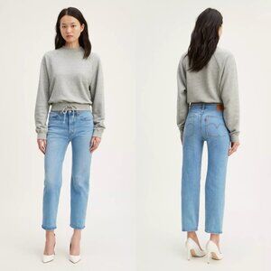 Levi's • Wedgie Straight High Rise Light Wash Blue Jeans in Jive Indigo • Sz 30
